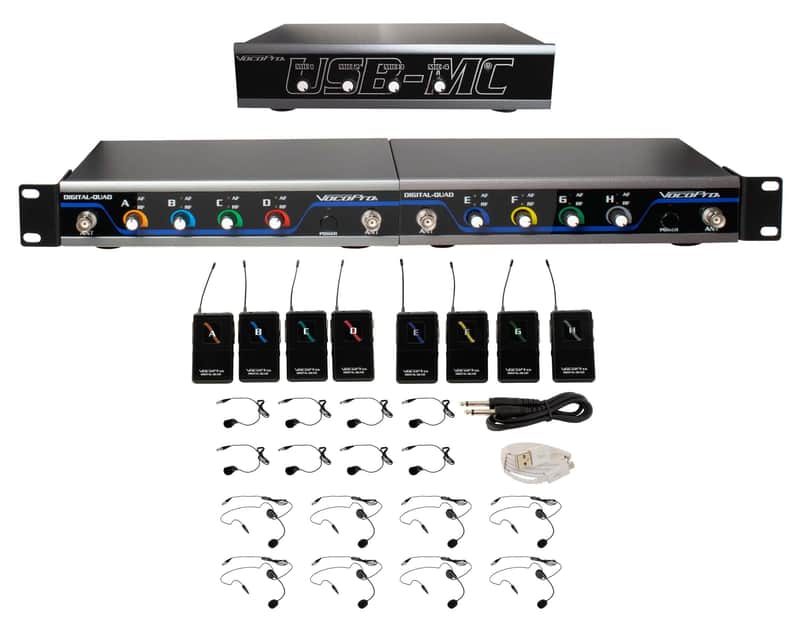 VocoPro Wireless Headset, 8 ch. WL Microphone/USB Interface pkage Play 8 image 1