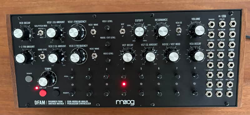 Moog DFAM Drummer From Another Mother Semi-Modular Analog Percussion Synthesizer 2018 - Present - Black/Wood image 1