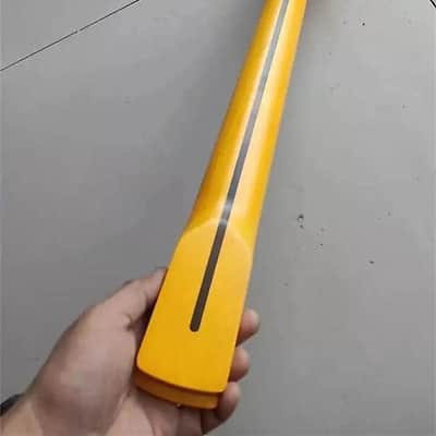 Yellow Reversed Headstock Guitar Maple Wood Strat Style Neck, 22 Frets Fingerboard image 2