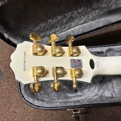 Used Epiphone Les Paul Custom Electric Guitar - Alpine White Vintage 2007 w/ Hard Case image 6