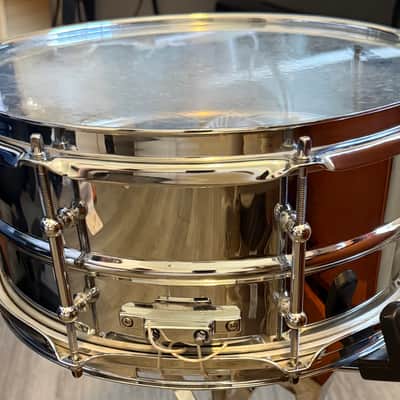 Ludwig LW0613SL Supralite 6x13" 8-Lug Steel Snare Drum 2012 - Present - Polished Steel image 6