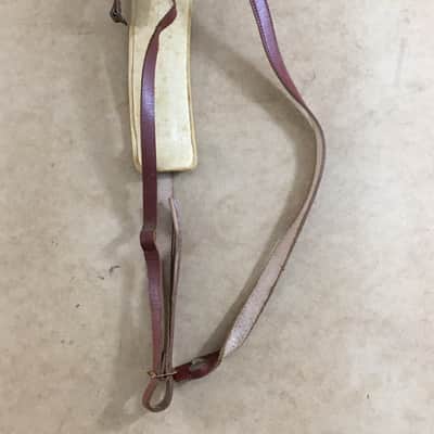 Vintage Cadet Patton PA Red Leather Lottile MFG. Co Relic Strat Guitar Strap USA image 8