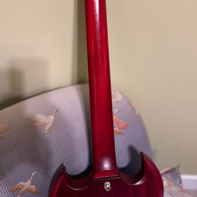 Epiphone SG G400 Standard Electric Guitar Worn Cherry image 7