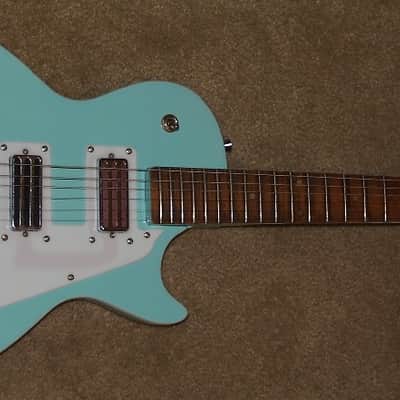 GIBSUN LP jr STYLE GUITAR???? Light Blue VERY COOL AXE image 4