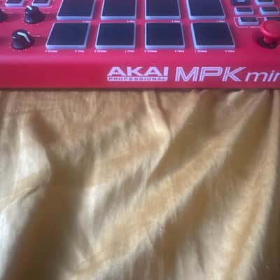 Akai MPK Mini 25-Key MIDI Controller 2014 - Present - Red with Black Keys image 3