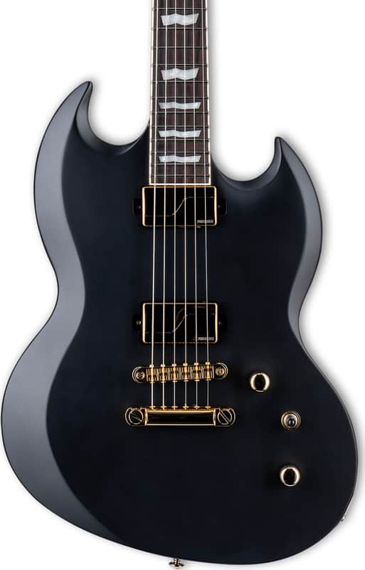 ESP LTD Viper-1000 Electric Guitar, Ebony Fingerboard, Vintage Black image 1