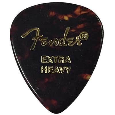 Fender 451 Classic Celluloid Guitar Picks, SHELL - EXTRA HEAVY, 12-Pack (Dozen) image 2