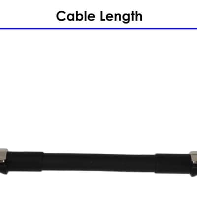 2-Pack 6" Castline Gold Mogami 2524 Guitar Pedal Board Patch Cable TS Low Profile Pancake Connector image 2