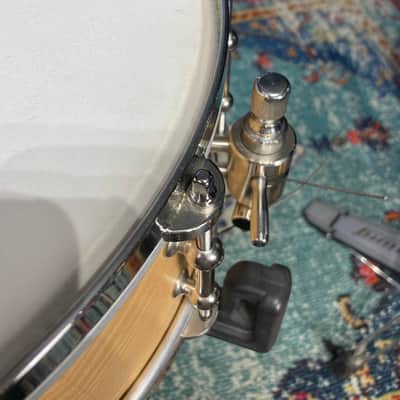 Angel - 14x5.5" Snare Drum Segmented Block Alder Wood Shell 2019 - Clear Oil Finish image 5