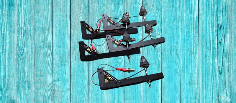 5 pak Black drum triggers, (4) 1 zone and (1) 2 zone image 1
