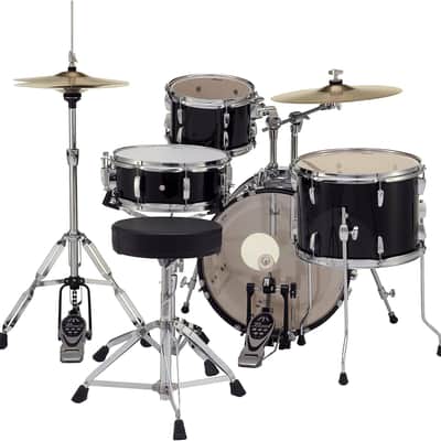 Pearl Roadshow Drum Set 4-Piece Complete Kit with Cymbals and Stands, Jet Black (RS584C/C31) image 2