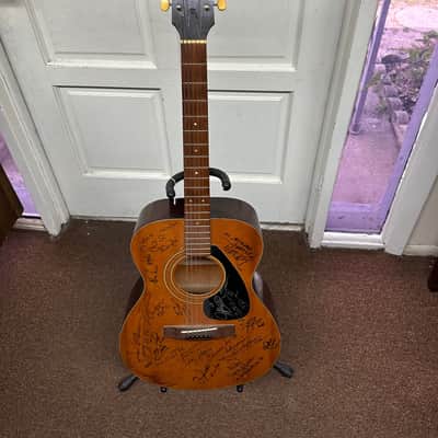 Used Yamaha Acoustic Guitar FG-110 w/ Signatures, Signed, and Autographed by The Kingsmen, Brenda Lee, and MORE!! image 1
