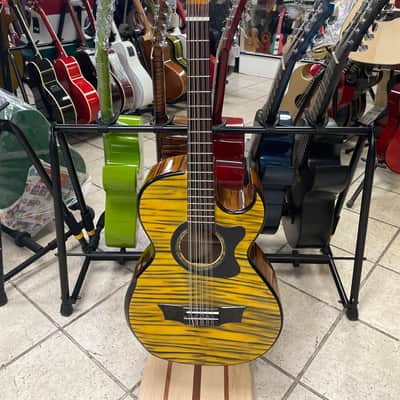 Bajo quinto hand made 2021 Yellow w/natural stripes image 1