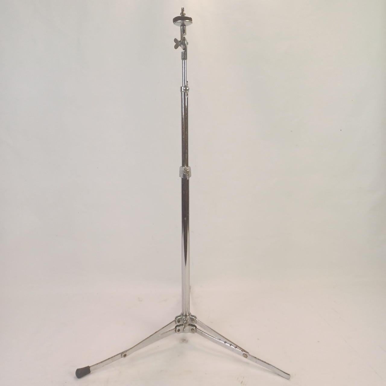 Ludwig#1400 Crash/Ride Flat-Base Cymbal Stand Chrome Flush Classic Early+Late60s — main photograph
