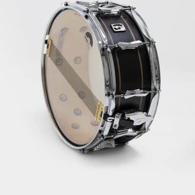British Drum Company Merlin | 14x5.5" 10-Lug Maple / Birch Snare Drum Black Tulip Veneer. New with Full Warranty! image 3