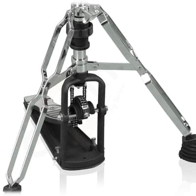 GRIFFIN 2 Leg Hi-Hat Stand (QuickAction X Series) – For Heavy Duty Cymbals, Double Braced Chrome Base Converts to No-Leg Mount for Drummers with Drum Key image 7