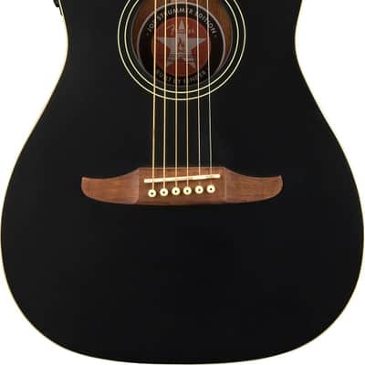 Fender Joe Strummer Campfire Acoustic Electric Guitar. Walnut Fingerboard, Matte Black image 1