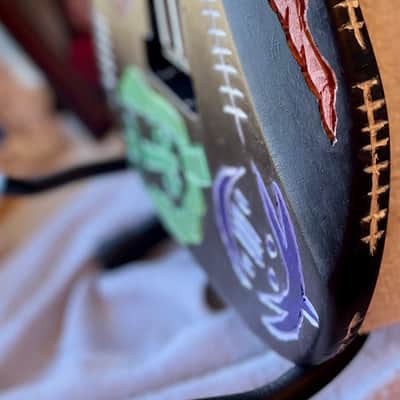 IYG Tribal Axe Custom Stratocaster-style Earth, living art, custom wired, mucho mojo tone machine! image 15