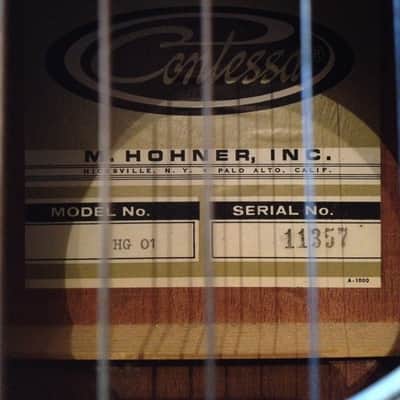 Contessa Hohner HG 01 1970s Natural image 3