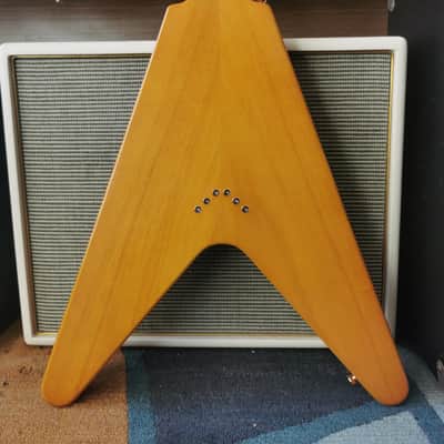 Epiphone 1958 Korina Flying V (White Pickguard) 2023 - Aged Natural image 11