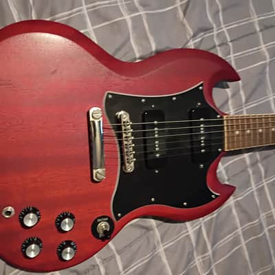Epiphone SG Classic Worn P90 2020 - Present - Worn Cherry Open Book Headstock image 8