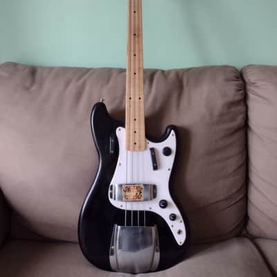 Modded Squier Bronco 2021 Black Fretless Vintage Look Killswitch image 2
