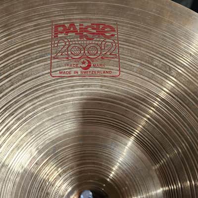 VINTAGE! Paiste 2002 Series Medium Hi-Hats 14" B20 Bronze 1973-79 Switzerland image 9