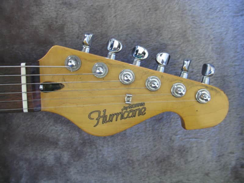 Hurricane by Morris Stratocaster from the '80s Gloss Black - JAPAN