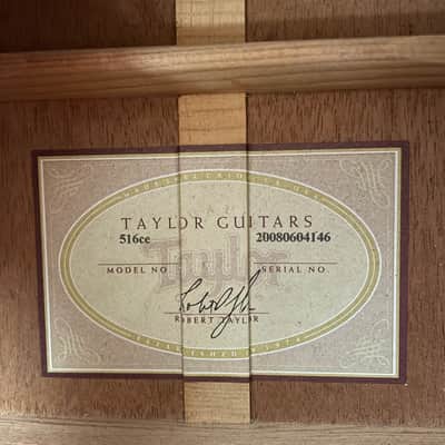 Taylor 516ce with ES1 Electronics - Cedar Top Mahogany back and sides  Premium Taylor Hardshell Case. image 13