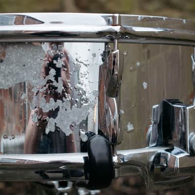 Vintage 1970s Premier 2000 Chrome over Aluminium COA Snare Drum 14x5" image 7