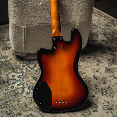 Lakland USA Decade 4 String-3 Tone Sunburst (Swamp Ash Body) w/Roasted Maple Neck & Roasted Birdseye Maple FB image 7