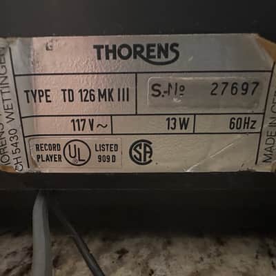 Thorens TD 126 MKlll image 2