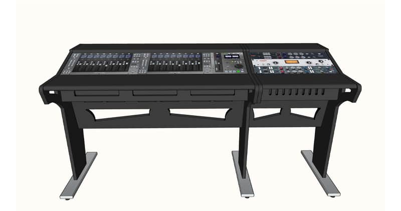 Bazel Studio Desk SSL Two UF8's, One UF1 Controllers with One Rack Side - Black image 1