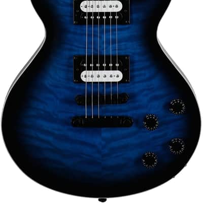Dean Thoroughbred X-QM Electric Guitar, Transparent Blue image 3