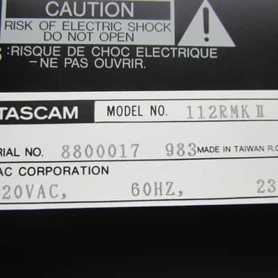 Tascam 112R MKII Stereo Cassette Tape Player and Recorder image 10