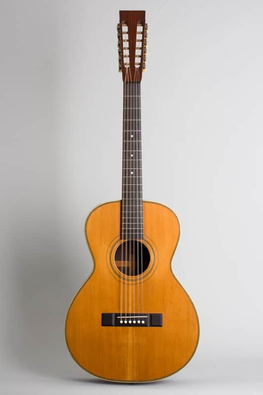 Weymann  12 String Flat Top Acoustic Guitar (1908), ser. #8494, black tolex hard shell case. image 1