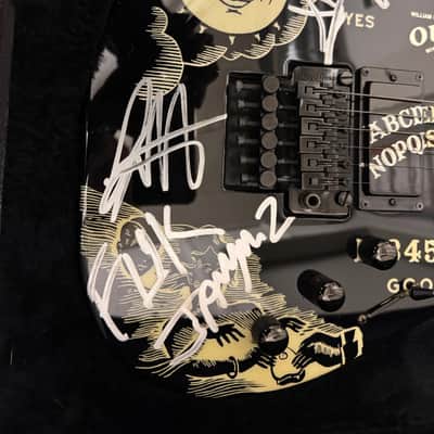 ESP KH-2 Ouija Kirk Hammett Signature 1998 - Black with Ouija Graphic- Signed by Metallica image 5