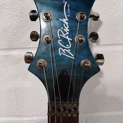 B.C. Rich Warlock 90s-00s - Green-Blue burst image 3