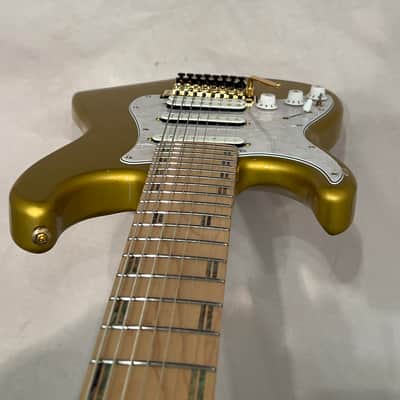 ESP LTD JRV-8FR Javier Reyes Signature Series 8-string Left-hand Metallic Gold  2023 New Overstock Closeout Last One !!! image 11