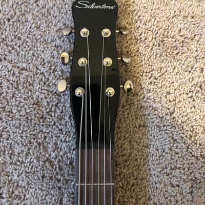 Silvertone 1373 BSF Black Silver Flake with Silvertone gig bag image 3