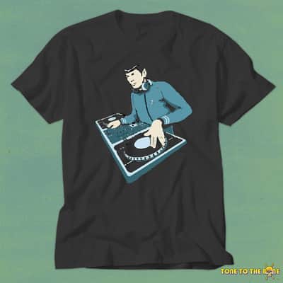 DJ Spock Custom Printed T-Shirt Black - 2XL image 2