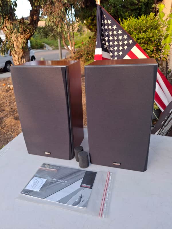 Rare Dynaudio Audition 42W Speakers, Rosewood, Original Box & All Paperwork, Manual, Minty, $799 Shipped! image 1