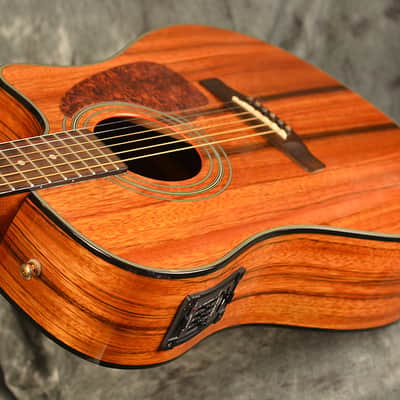 Fender CD-220 CE Dao Wood Acoustic Electric Cutaway Exotic Wood w Deluxe Gigbag Included image 6