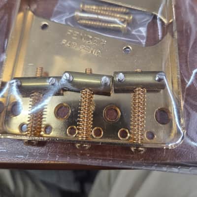 Fender Tele bridge - Gold vintage style image 2