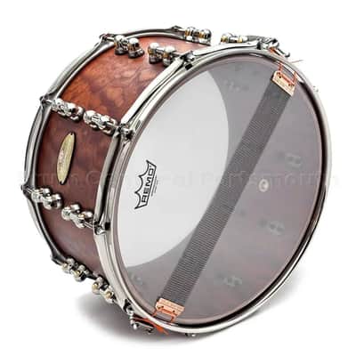 Pearl Masterworks Mahogany/Gum Snare Drum 15x8 Matte Burl Mahogany w/Nickel Hw image 4