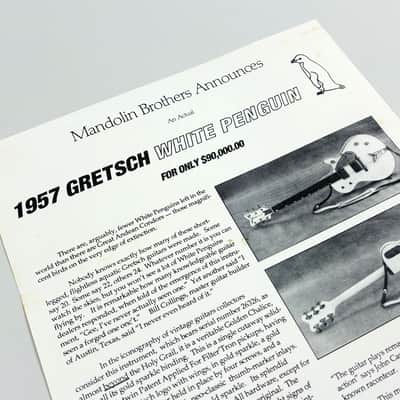 Gretsch Vintage Mandolin Brothers Flyer (c. Late 1980s–Early 1990s) — 1957 White Penguin image 2