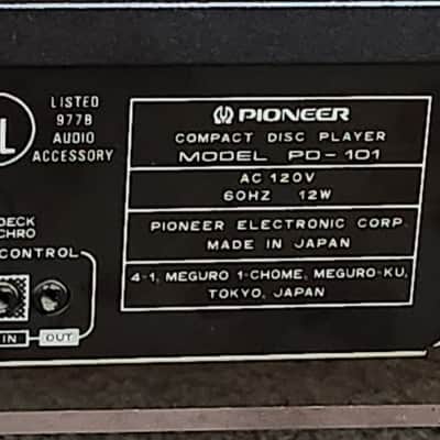 Pioneer Pioneer PD-101 CD Compact Disc Player 90s - Black image 9