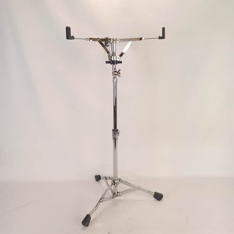 Pearl Snare Drum Stand Single-Braced Tripod + Basket Chrome Plating Vintage 80s image 1