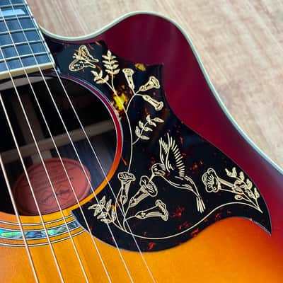 Epiphone "Inspired by Gibson Custom" Hummingbird Deluxe EC Autumn Burst image 8