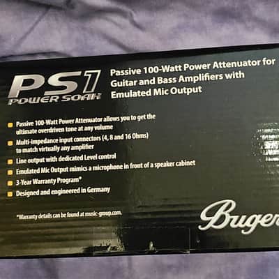 Bugera PS1 Power Soak 100-Watt Attenuator - New and Unopened - 2010s - Black image 2